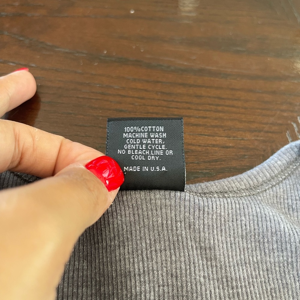Women's vintage gray 100% cotton Tank Top OS - Picture 5 of 7